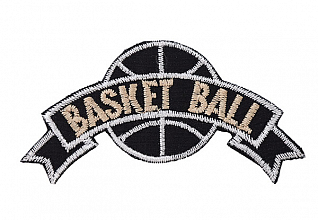 Термоаппликация "Basketball" черный-белый
