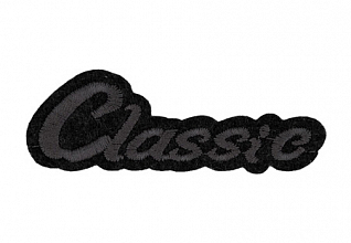 Термоаппликация "Classic" т.серый 75х26мм LA571
