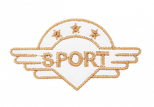 Термоаппликация "Sport" белый